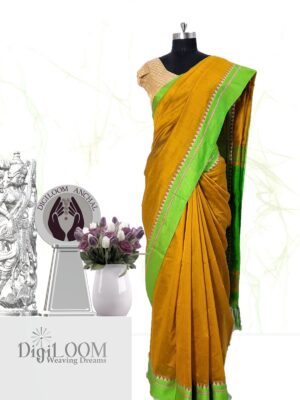 Digiloom Bengal Handloom Cotton Silk Saree in Mehandi Green Colour 26