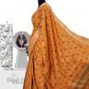 Handloom Patola Silk Saree in Kesariya Colour c