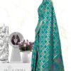 Handloom Patola Silk Saree in Turquoise Colour d