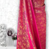 Shikargah Saree in Pure Handloom Malwari Silk in fuchsia pink colour