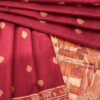 Handloom Malwari Silk Saree with Intricate Old Architecture Design Pallu 6