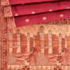 Handloom Malwari Silk Saree with Intricate Old Architecture Design Pallu 7