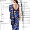 Handloom Moonga Mulberry Silk Saree in Tints and Shades of Blue 2