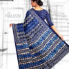 Handloom Moonga Mulberry Silk Saree in Tints and Shades of Blue 7