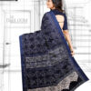 handloom Moonga Silk Saree in Indigo Colour with Digital Prints 4